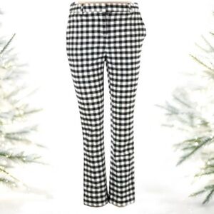 MAISON d’Amelie women’s black & white gingham cropped pants 6